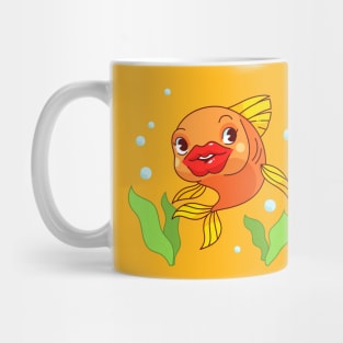 Fish Big Lips Cartoon Illustration Mug